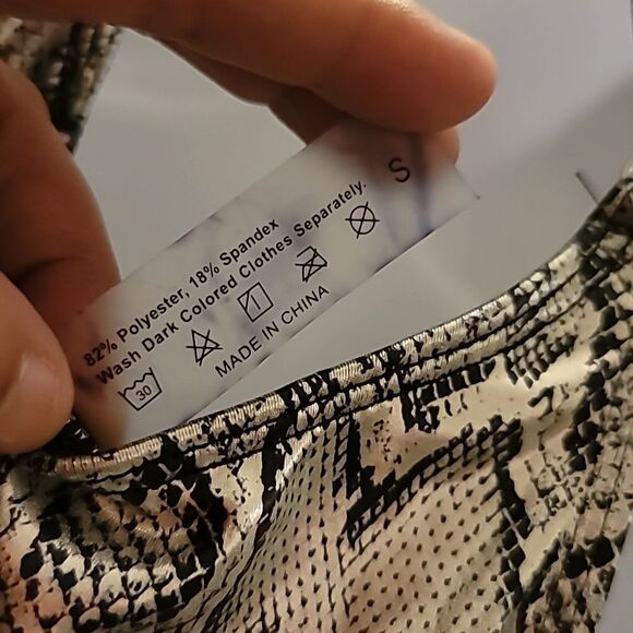 New Women’s Sexy Deep V Neck Metallic One Piece Swimsuit Snakeskin Bathing Suit - Picture 11 of 11